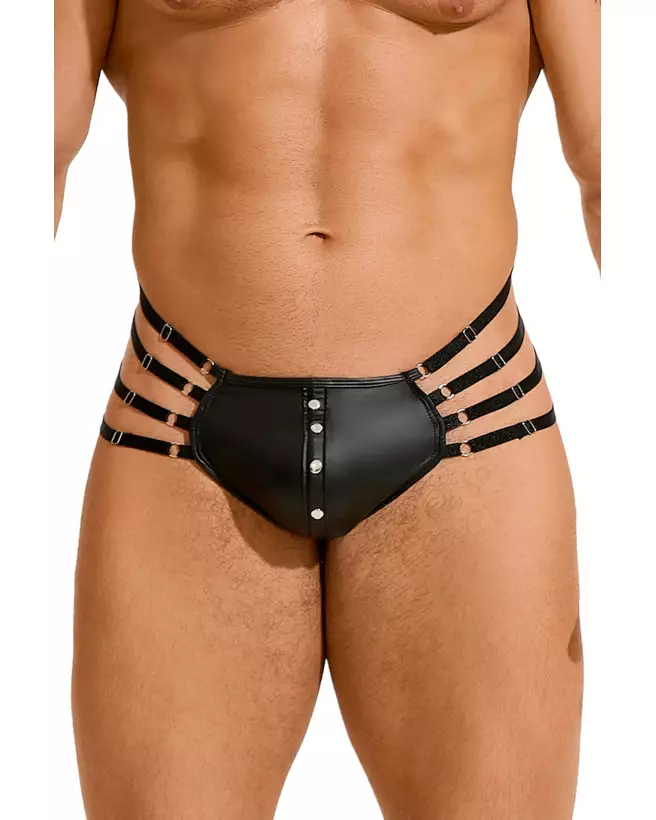String STG Homme Réglable Noir Paris Hollywood en Lingerie Masculine-1