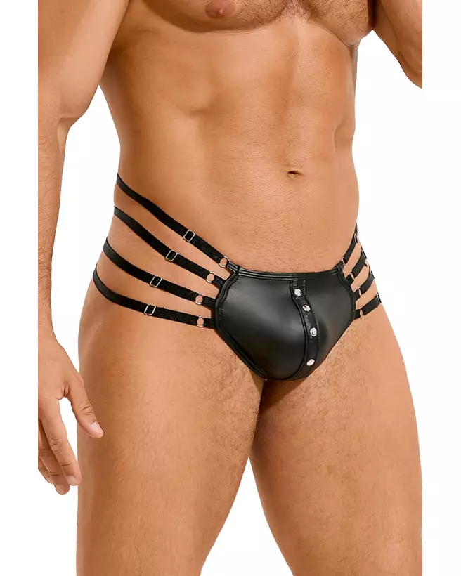 String STG Homme Réglable Noir Paris Hollywood en Lingerie Masculine-4