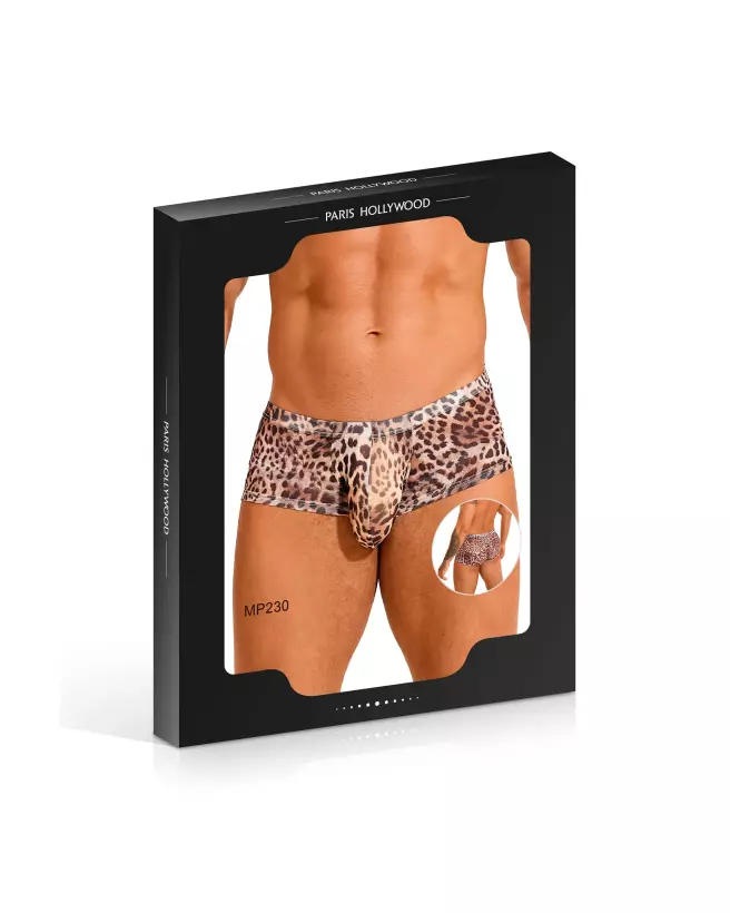Boxer léopard en résille pour homme Paris Hollywood taille S/M-2
