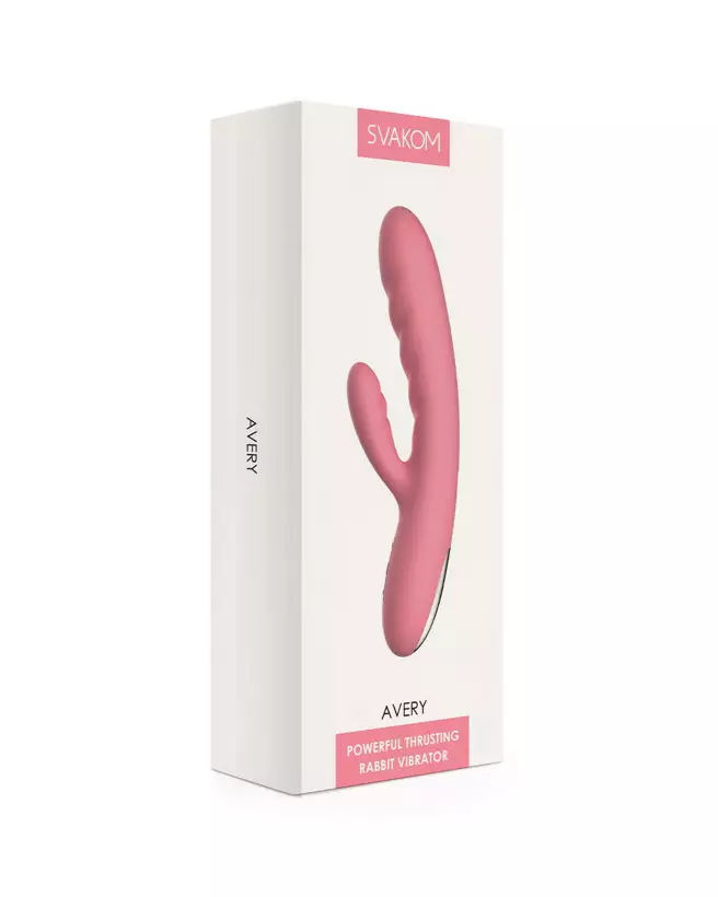 Image du SVAKOM Avery Strawberry Rose, vibromasseur rabbit haut de gamme-2