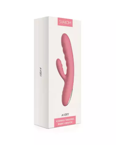Image du SVAKOM Avery Strawberry Rose, vibromasseur rabbit haut de gamme-2