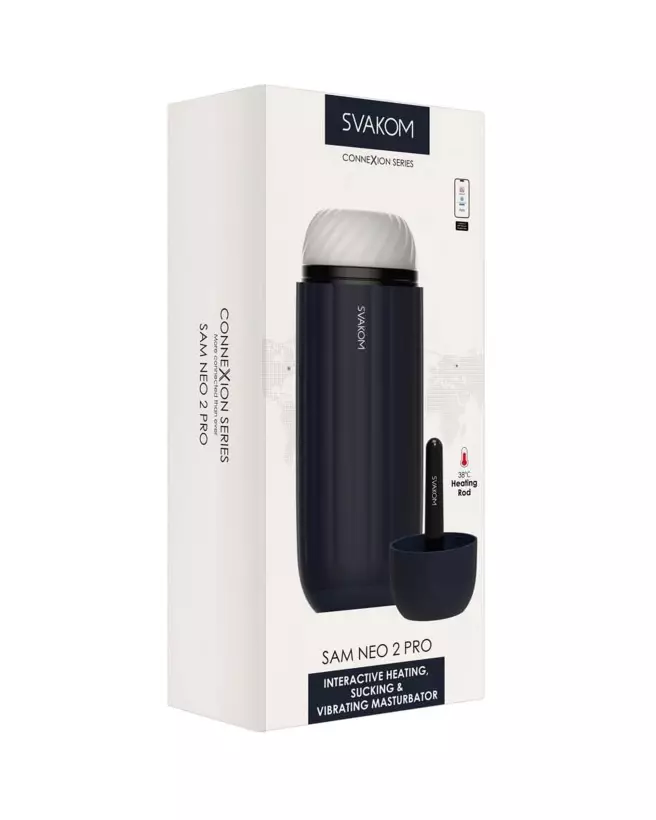 Image SVAKOM SAM NEO 2 PRO Noir - Masturbateur technologique et discret-2
