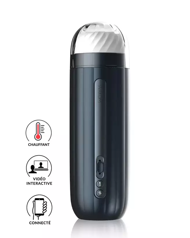 Image SVAKOM HANNES NEO NOIR, masturbateur de haute technologie pour homme-1