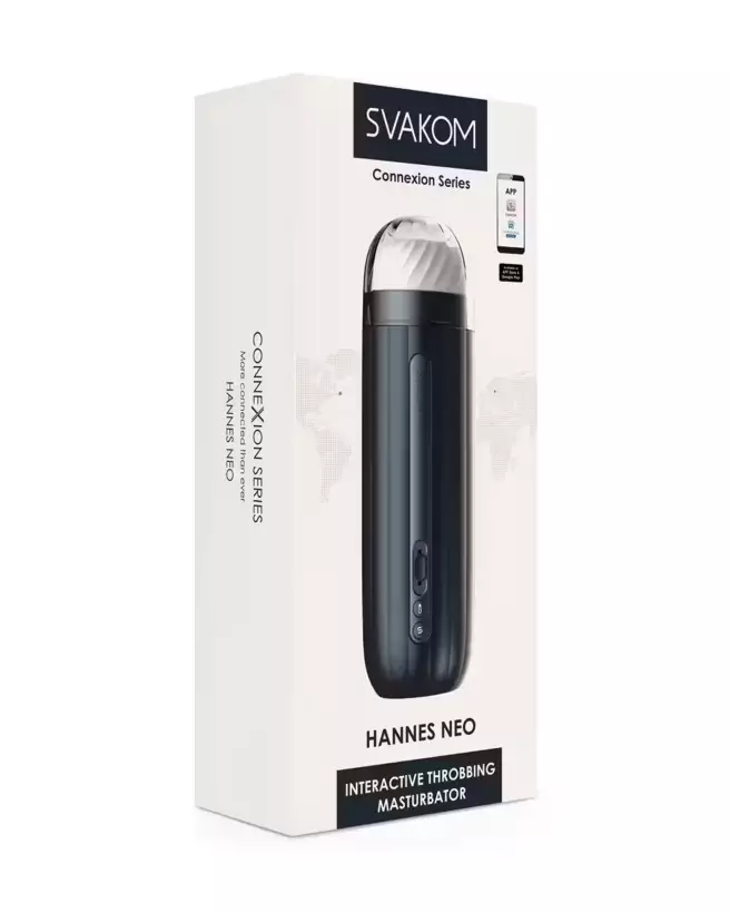 Image SVAKOM HANNES NEO NOIR, masturbateur de haute technologie pour homme-2