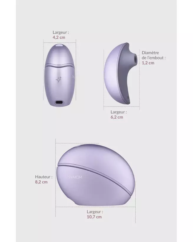 Image SVAKOM Pulse Galaxie Lilac - Stimulateur clitoridien de haute qualité-4