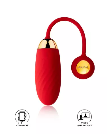 Image SVAKOM ELLA NEO Rouge - Œuf Vibrant Télécommandé High-Tech-1