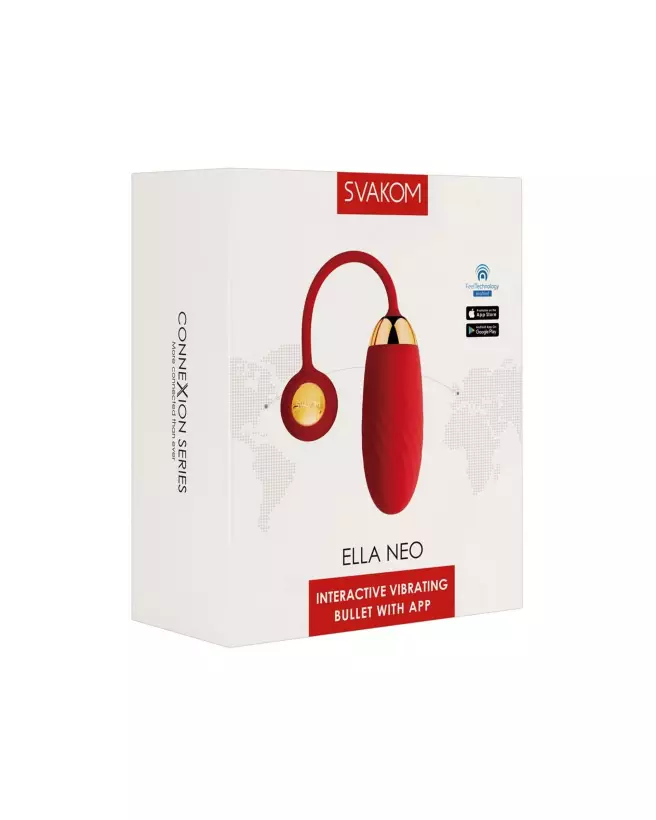 Image SVAKOM ELLA NEO Rouge - Œuf Vibrant Télécommandé High-Tech-2