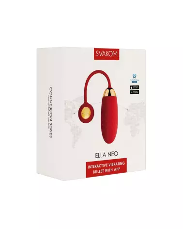 Image SVAKOM ELLA NEO Rouge - Œuf Vibrant Télécommandé High-Tech-2