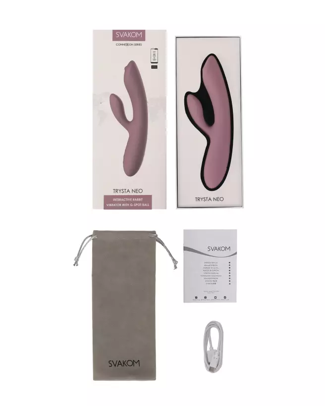 Image du vibromasseur SVAKOM Trysta Neo Rose, un rabbit vibrant pour plaisir intense-7
