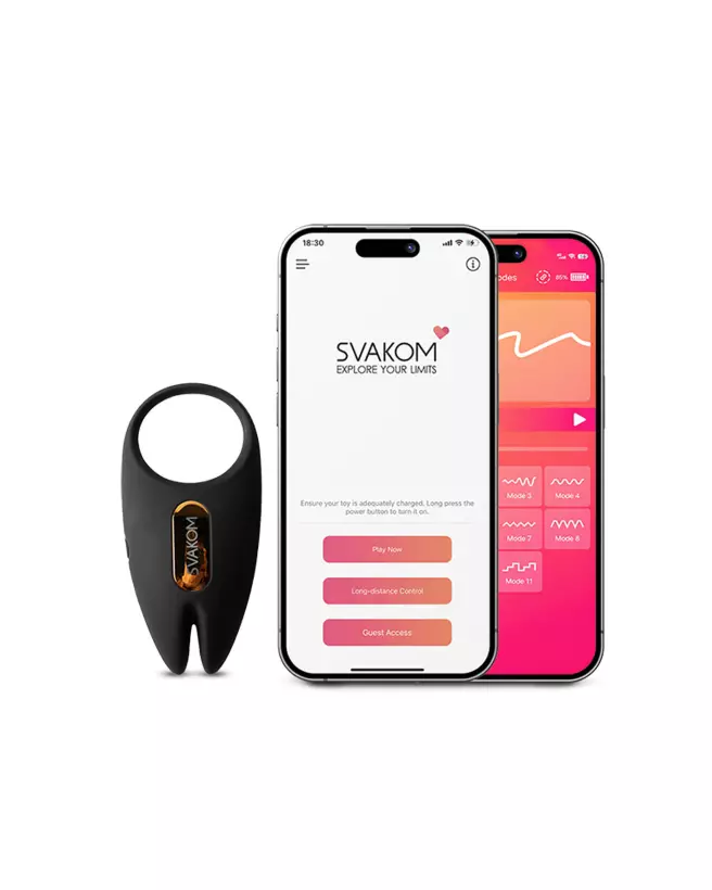 Image du SVAKOM WINNI 2 Noir, cockring vibrant et ergonomique pour hommes-3