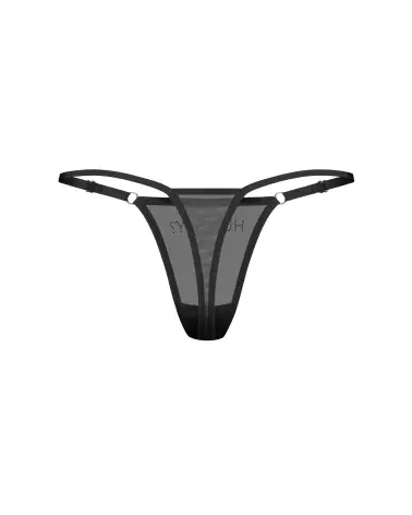 String Violami Hungry d'Obsessive en mesh noir avec strass-9