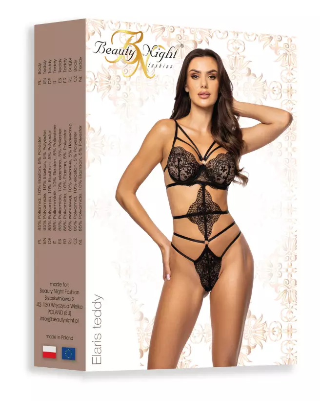 Body Elaris Noir Beauty Night - Lingerie de dentelle élégante et sensuelle-10