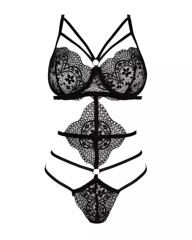 Body Elaris Noir Beauty Night - Lingerie de dentelle élégante et sensuelle-12