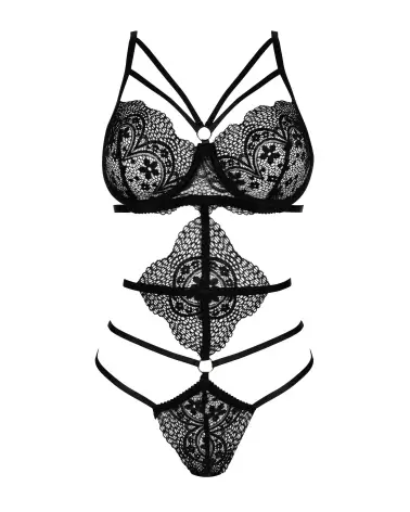 Body Elaris Noir Beauty Night - Lingerie de dentelle élégante et sensuelle-12