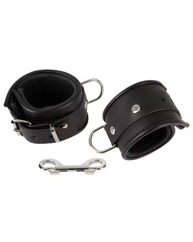 Menottes en cuir rembourrées ZADO ajustables et confortables-5