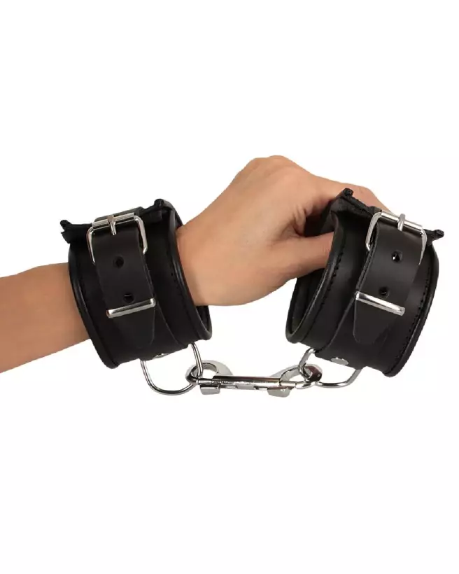 Menottes en cuir rembourrées ZADO ajustables et confortables-7