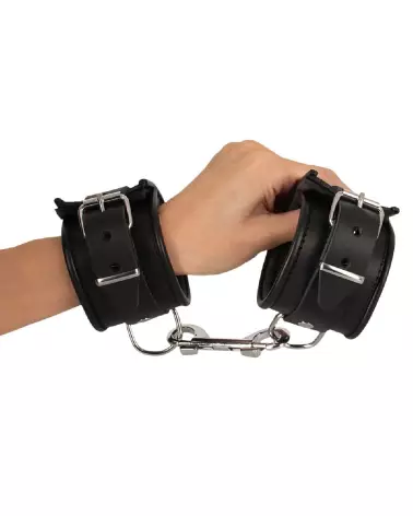 Menottes en cuir rembourrées ZADO ajustables et confortables-7
