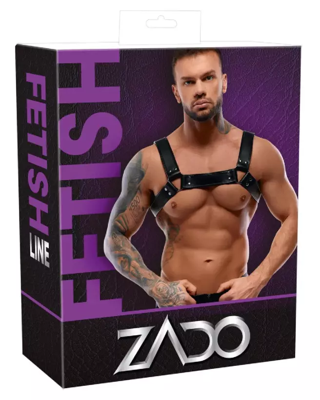 Harnais de poitrine en cuir ZADO pour homme, style robuste et élégant-1