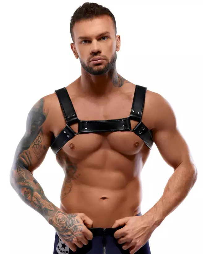 Harnais de poitrine en cuir ZADO pour homme, style robuste et élégant-2