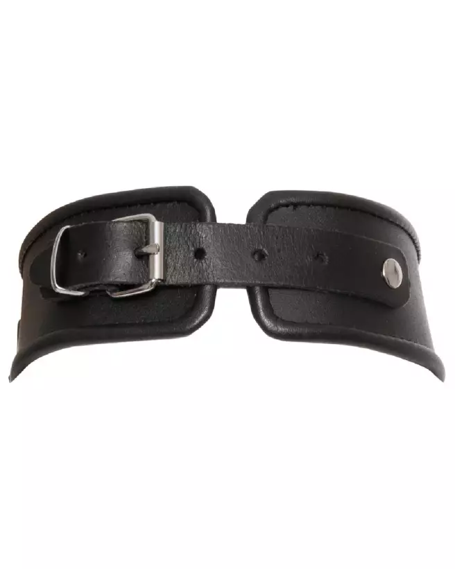 Collier et menottes en cuir ZADO pour BDSM-5