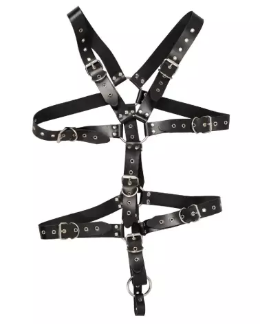 Harnais en cuir ZADO pour homme taille S-L, style élégant et robuste-3