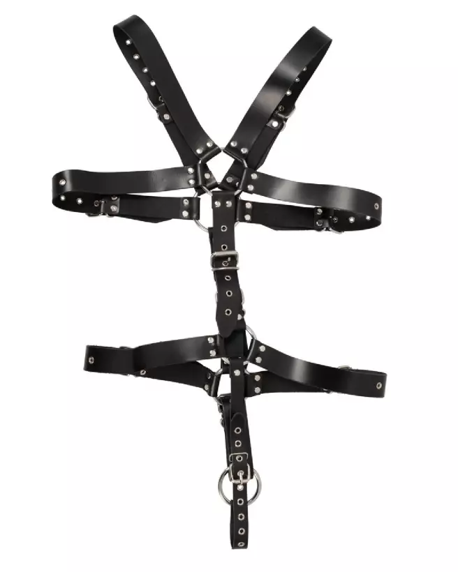 Harnais en cuir ZADO pour homme taille S-L, style élégant et robuste-4