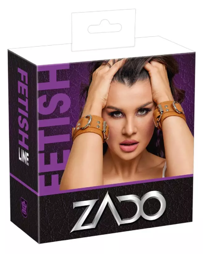 Menottes en cuir naturel ZADO ajustables et confortables pour bondage-1