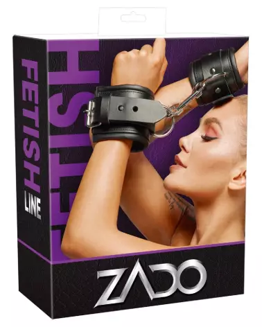 Menottes en cuir ZADO pour jeux érotiques de luxe-1