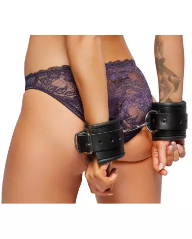 Menottes en cuir ZADO pour jeux érotiques de luxe-5