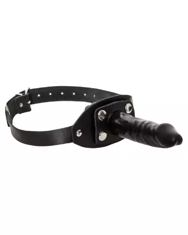 Baillon Leather Gag Penis en cuir avec gode intégré de ZADO pour BDSM-6