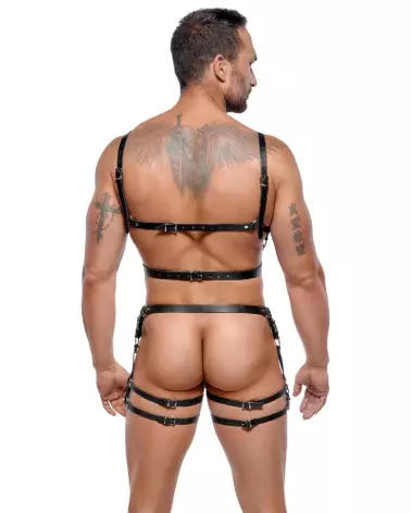 Harnais en cuir ZADO taille M/L pour homme, accessoire de mode élégant et durable-5