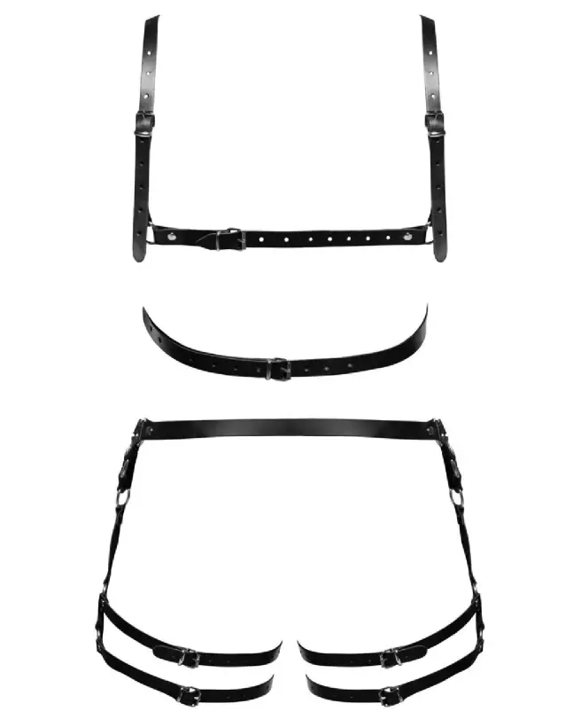 Harnais en cuir ZADO taille M/L pour homme, accessoire de mode élégant et durable-7