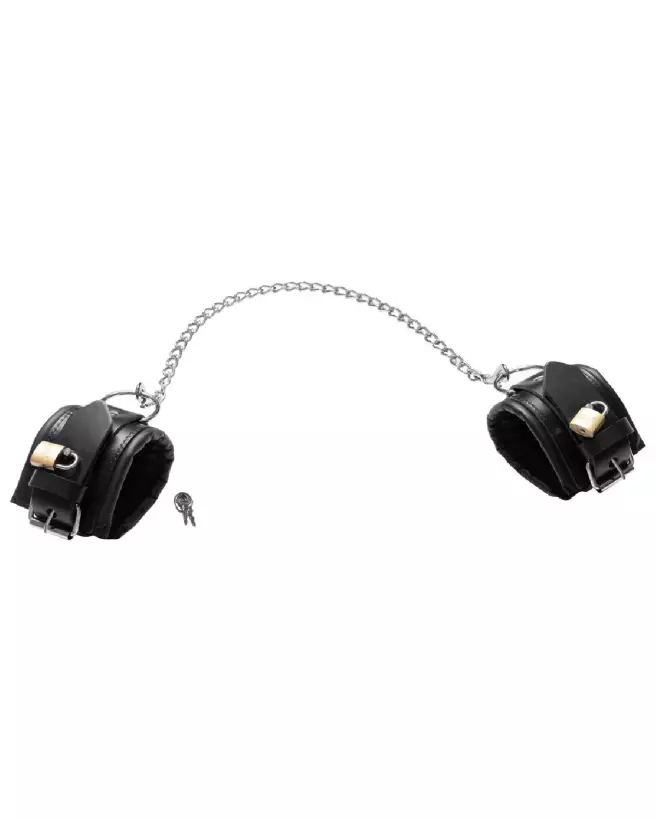 Menottes de chevilles en cuir ZADO pour bondage de qualité premium-7