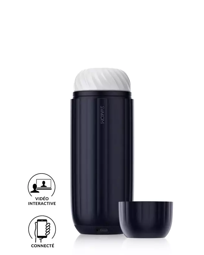 Image SVAKOM Sam Neo 2 Noir, masturbateur high-tech pour plaisir optimal-1
