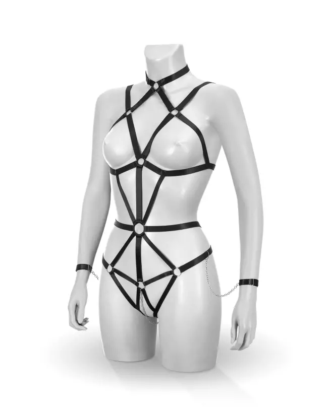 Harnais Emmanuelle bijoux sensuel de BIJOUX POUR TOI en style fetish chic-1