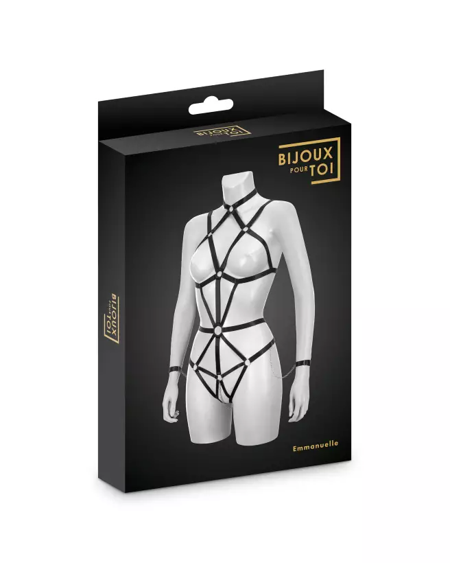 Harnais Emmanuelle bijoux sensuel de BIJOUX POUR TOI en style fetish chic-2