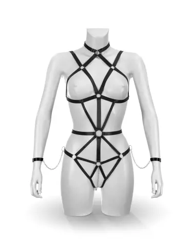 Harnais Emmanuelle bijoux sensuel de BIJOUX POUR TOI en style fetish chic-4