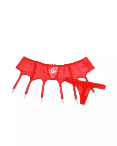 Image porte-jarretelles rouge S/M Paris Hollywood, lingerie sexy et élégante-4