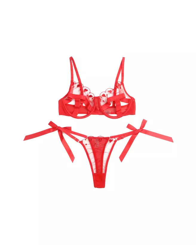 Set 2 PCS Rouge S/M Paris Hollywood - Ensemble de Lingerie Sexy-4