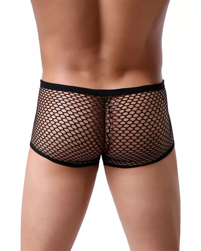 Boxer homme résille noir Paris Hollywood taille S/M-2