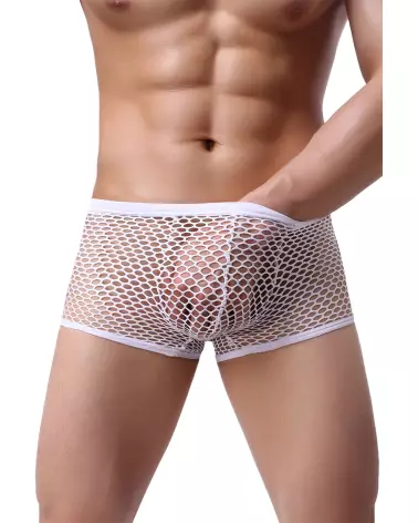 Boxer résille blanc PARIS HOLLYWOOD taille S/M pour homme-1