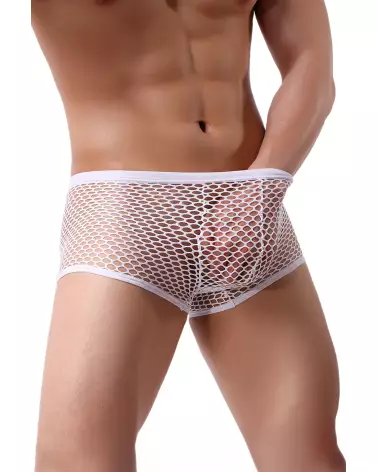 Boxer résille blanc PARIS HOLLYWOOD taille S/M pour homme-4