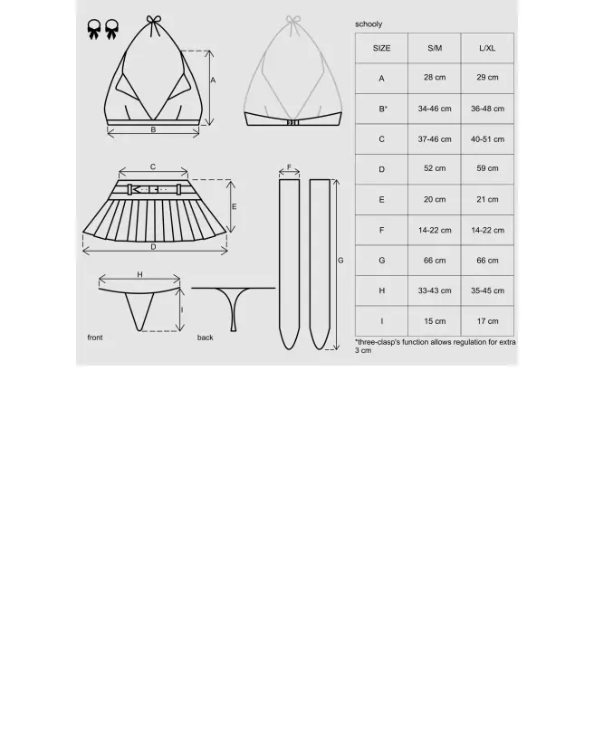 Costume sexy Schooly Obsessive rouge et blanc pour jeux de rôle-9