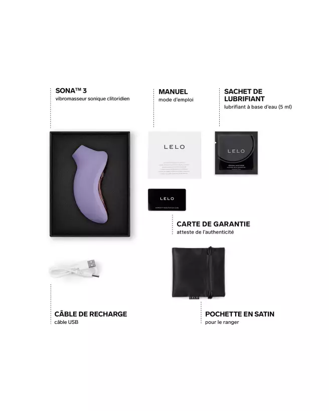 Image LELO SONA 3 Violet Dusk, stimulateur clitoridien sonique de luxe-4