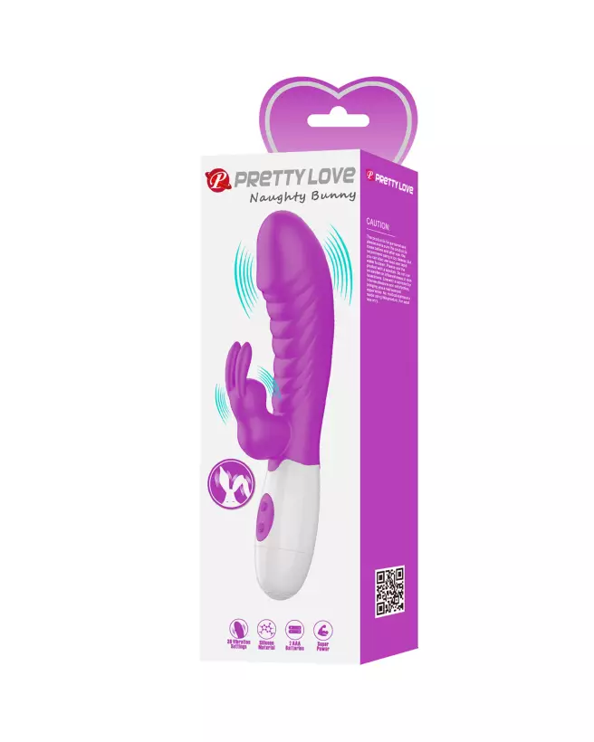 Image du Pretty Love Naughty Bunny Rose, rabbit vibrator élégant et ergonomique pour plaisir intense-2