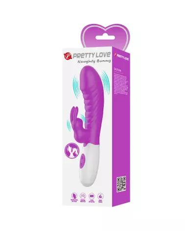 Image du Pretty Love Naughty Bunny Rose, rabbit vibrator élégant et ergonomique pour plaisir intense-2