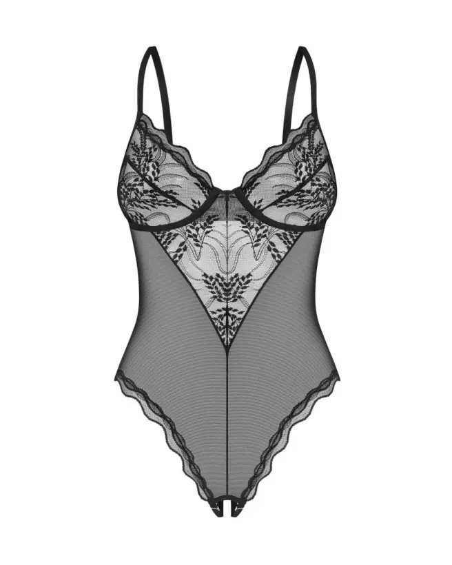 Body Perisia Noir ouvert par Obsessive avec dentelle élégante-1