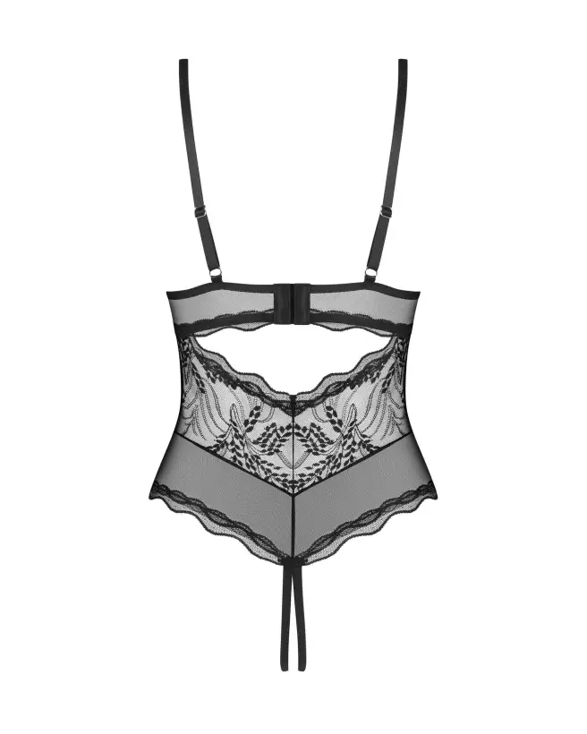 Body Perisia Noir ouvert par Obsessive avec dentelle élégante-2