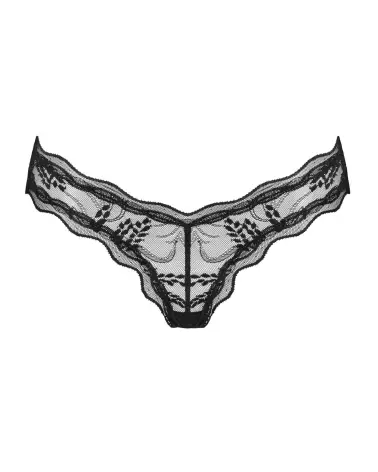 Mini culotte Perisia noire Obsessive en dentelle, confort élégant et sexy-1