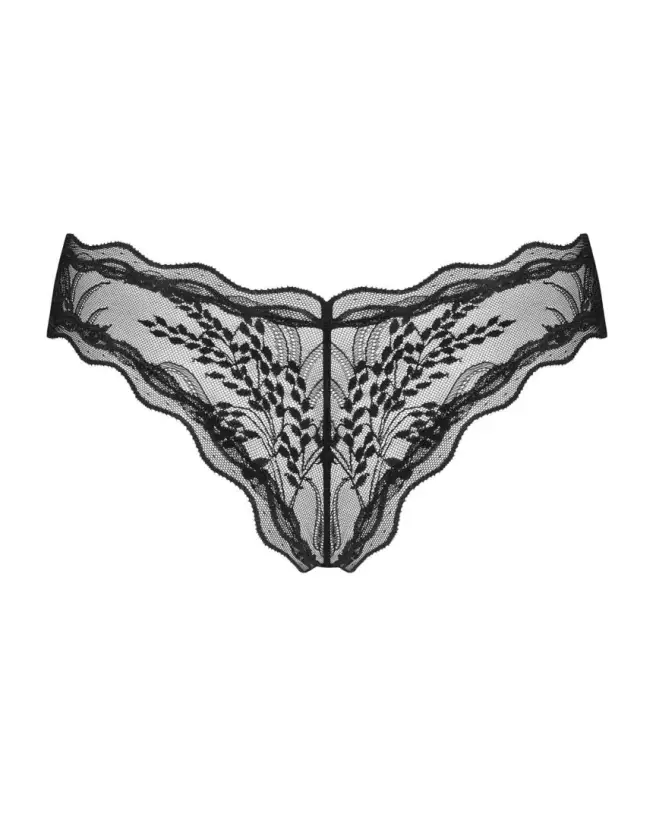 Mini culotte Perisia noire Obsessive en dentelle, confort élégant et sexy-2